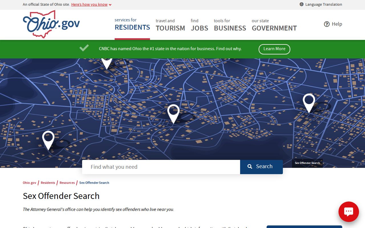 Ohio registry gateway separate from Meigs County VINELink release records